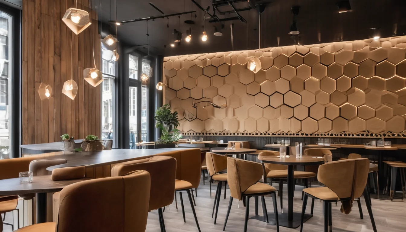 Cafe ve restoranda akustik panel uygulaması